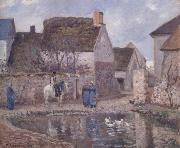 Camille Pissarro The pond at Ennery oil painting reproduction
